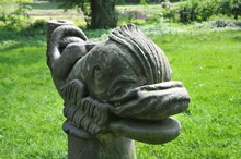 08.05.2009 - Fischskulptur aus dem ehemaligen Landschaftspark / Klick vergrößert Bild